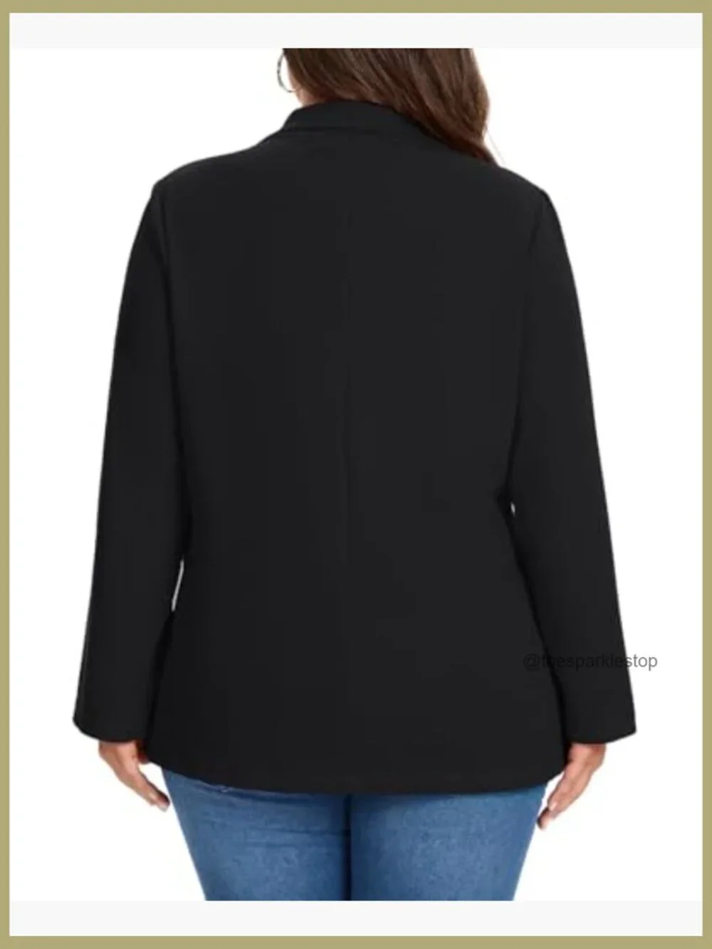 Polyester Spandex Blazer Long Sleeve Notch Lapel Button Front Pockets - Picture 2 of 7